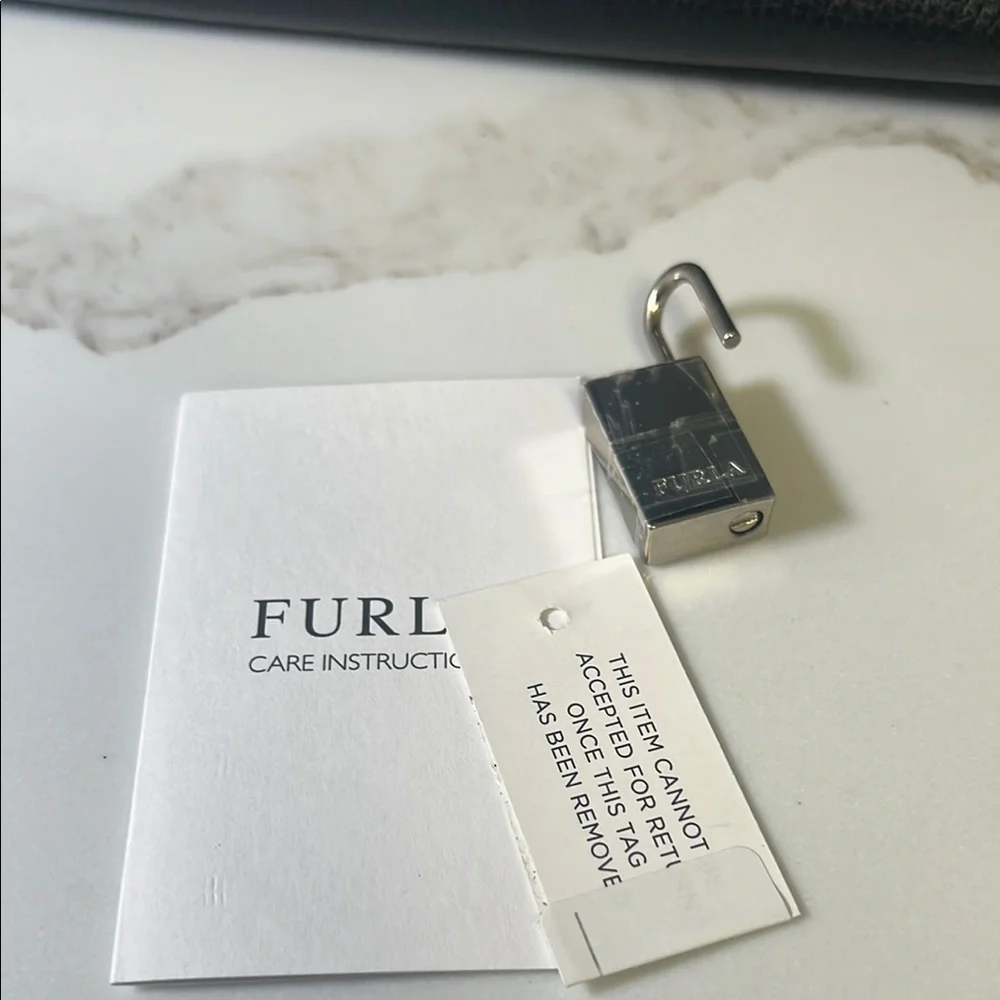 Furla Black Leather Satchel
